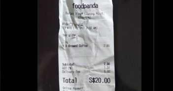 MAN PAID $20 FOR BURGER KING VIA FOODPANDA. END UP ONLY 1 COFFEE ARRIVED!