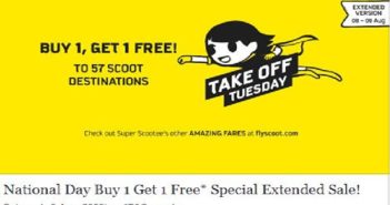 NATIONAL DAY PROMO FOR SCOOT 1 ON 1 TO 57 DESTINATIONS!