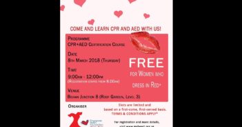 SHF is offering a FREE CPR+AED certification course on 8 March for ladies only dressed in red! SHF is offering a FREE CPR+AED certification course on 8 March for ladies only dressed in red!