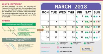 Mar 2018: Handy Commute Guide FOR SHORTER OPERATION HOURS ALONG EAST-WEST LINE!