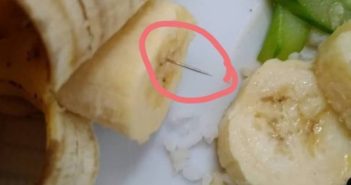 MALAYSIA BOLEH. NEEDLE FOUND IN BANANA TO HARM OTHERS 2134563212