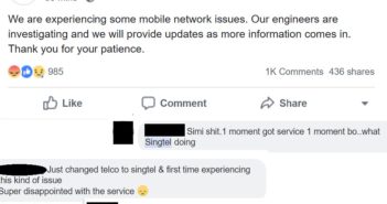 SINGTEL MOBILE SERVICE DOWN. CUSTOMERS ARE PISSED 234524532