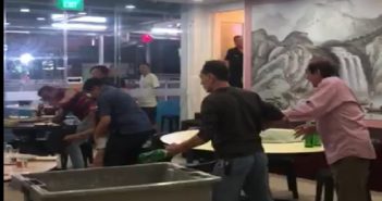 FIGHT AT GEYLANG LORONG 21 EATERY. BOTTLES FLYING! 21435632542