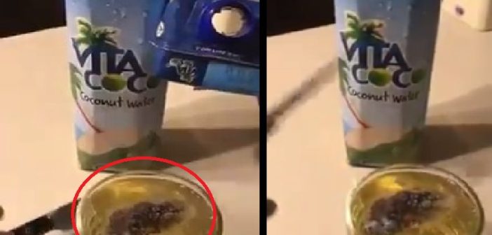 MAN FOUND PIECE OF SH*T IN VITA COCONUT WATER 2345566543253