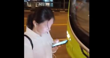PRC BLOCK BUS BECAUSE SHE MISSED HER STOP. DEMANDS U TURN 321312312312312312