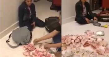 MAID HIDES THOUSAND $ OF STOLEN CASH IN PACKET DRINK. 4214124124141